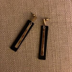 Francesca’s black and gold earrings